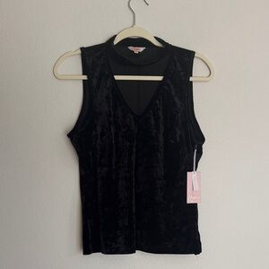 Candie's Black Velvet Tank Top